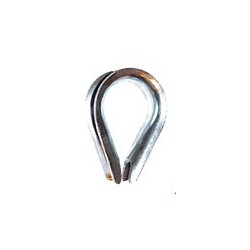 S-Cosse coeur acier zingué pour câble ou gaine Ø 5-6 mm